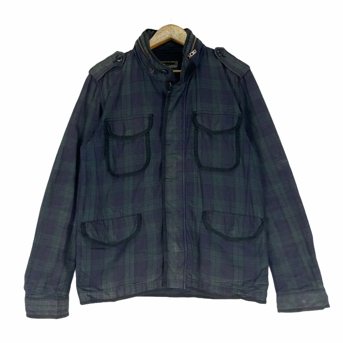 Beams Plus × Japanese Brand 🌟BEAMS Plaids Checked Zipper Multi Pocket Jacket Size US M / EU 48-50 / 2 - 1 Thumbnail