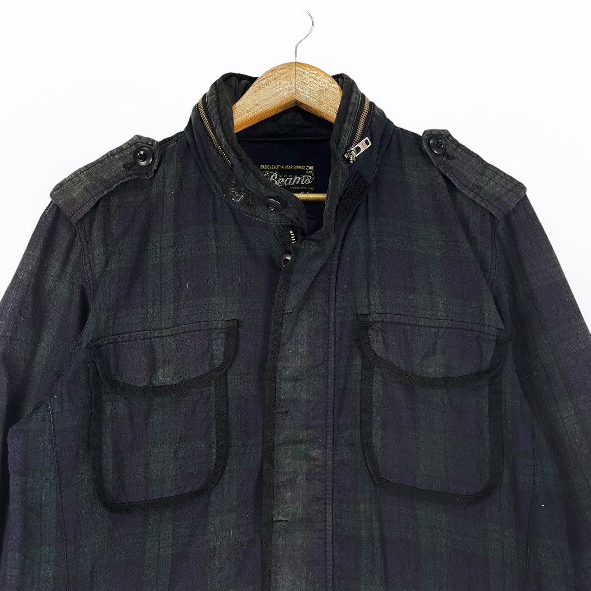Beams Plus × Japanese Brand 🌟BEAMS Plaids Checked Zipper Multi Pocket Jacket Size US M / EU 48-50 / 2 - 3 Thumbnail
