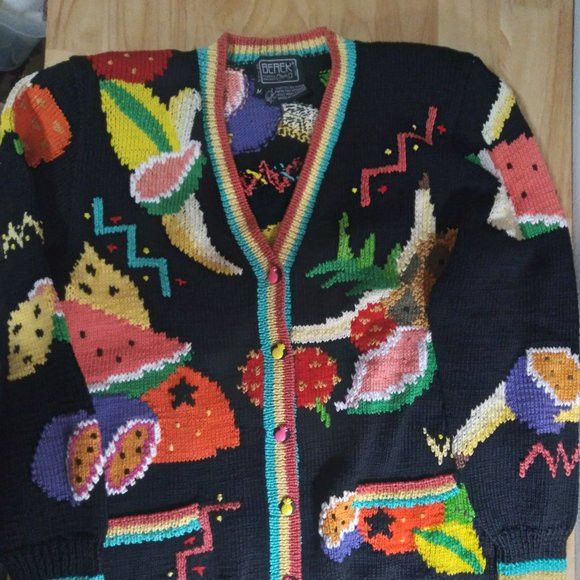 Berek Handknit Sweater store Vest Size Large South American