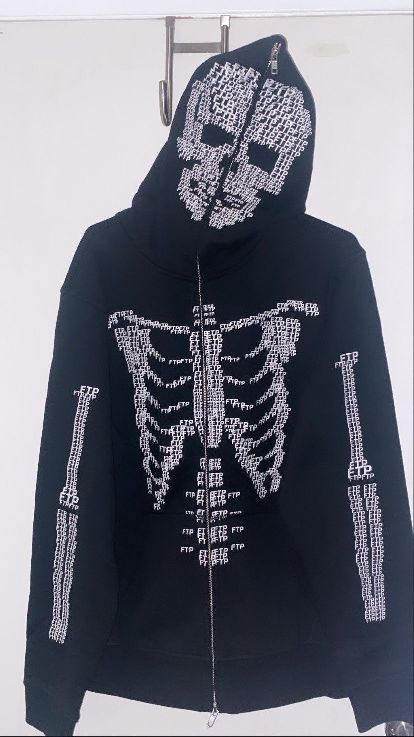 FTP Skeleton Full Zip Hoodie Black (2021) Size XXL