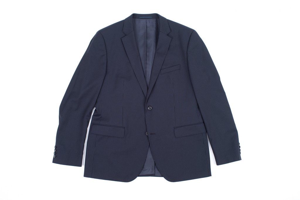 Hugo Boss Hugo Boss 2 Button Navy Blue Striped Blazer Jacket | Grailed