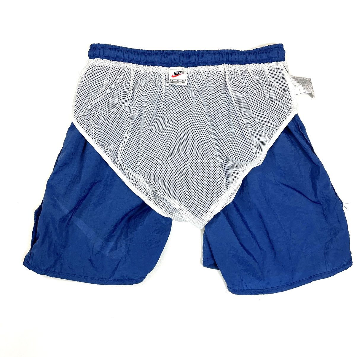 Nike × Vintage Early 90’s, Nike White Tag Swoosh Swim Shorts Size Large Size US 33 - 8 Thumbnail