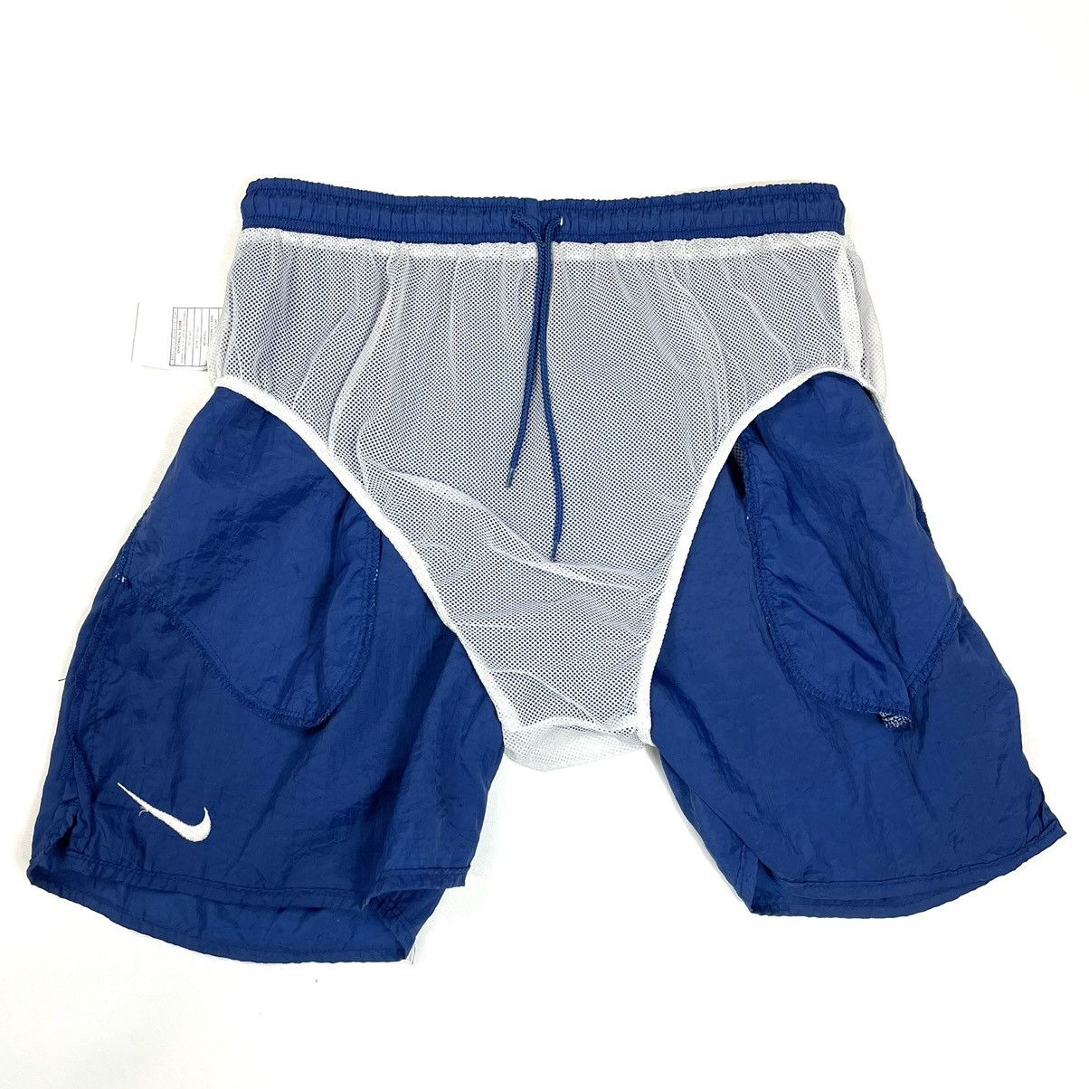 Nike × Vintage Early 90’s, Nike White Tag Swoosh Swim Shorts Size Large Size US 33 - 7 Thumbnail