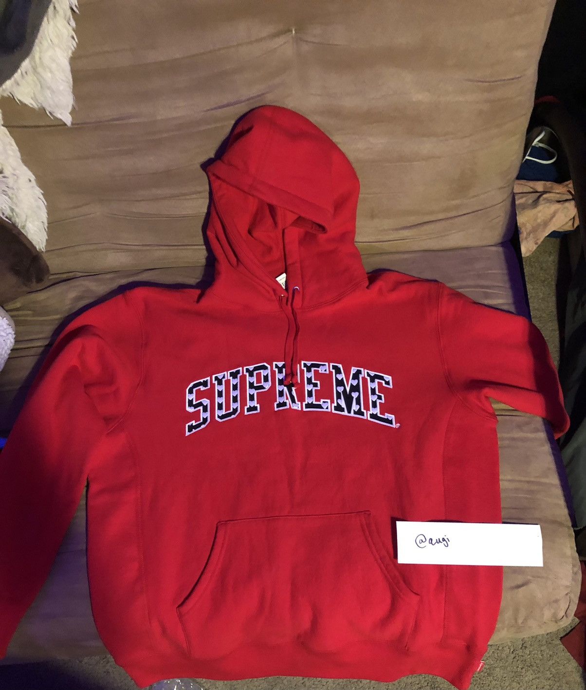 Supreme Hearts Arc Hooded Sweatshirt M