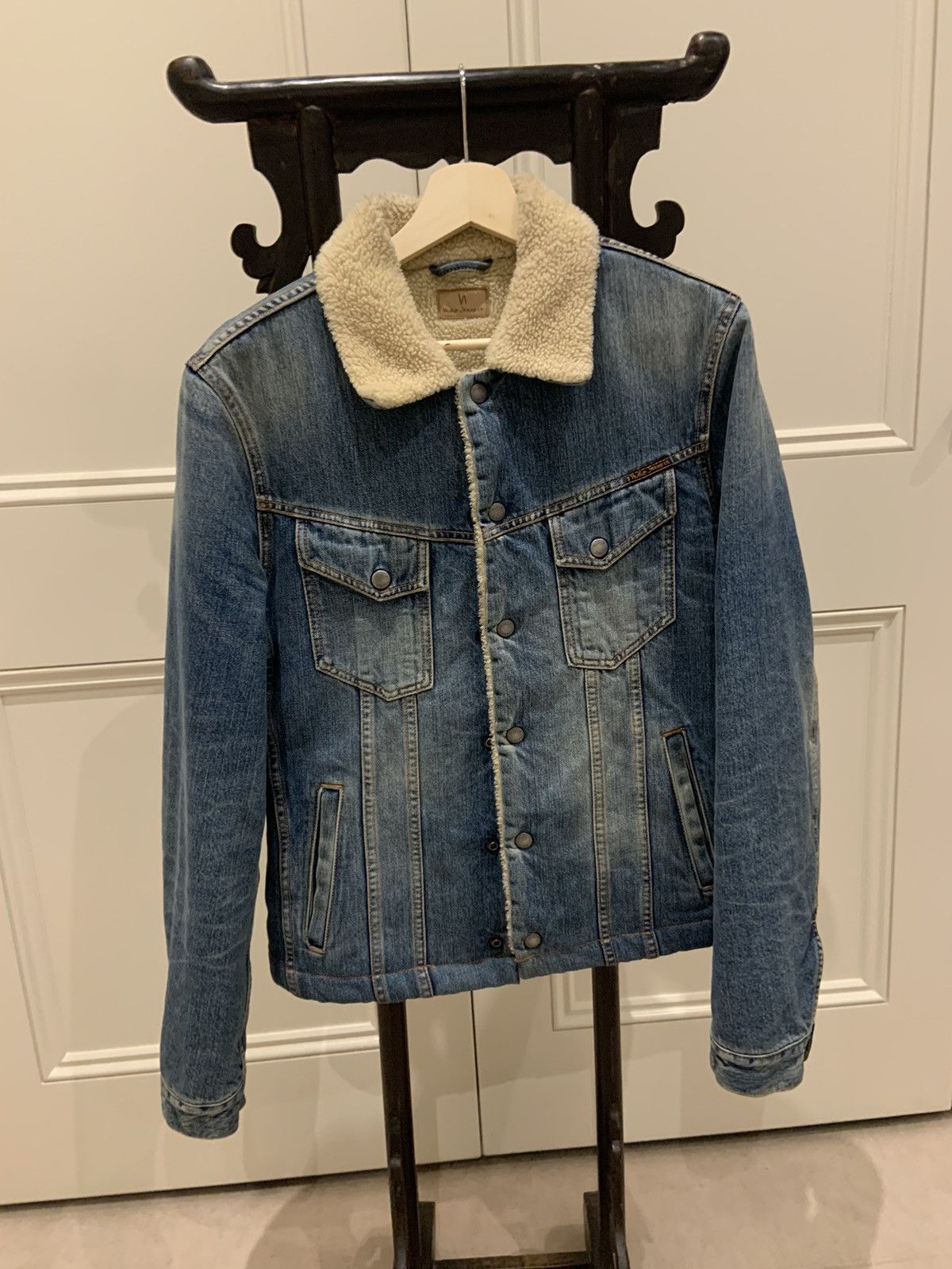 Nudie sherpa jacket clearance