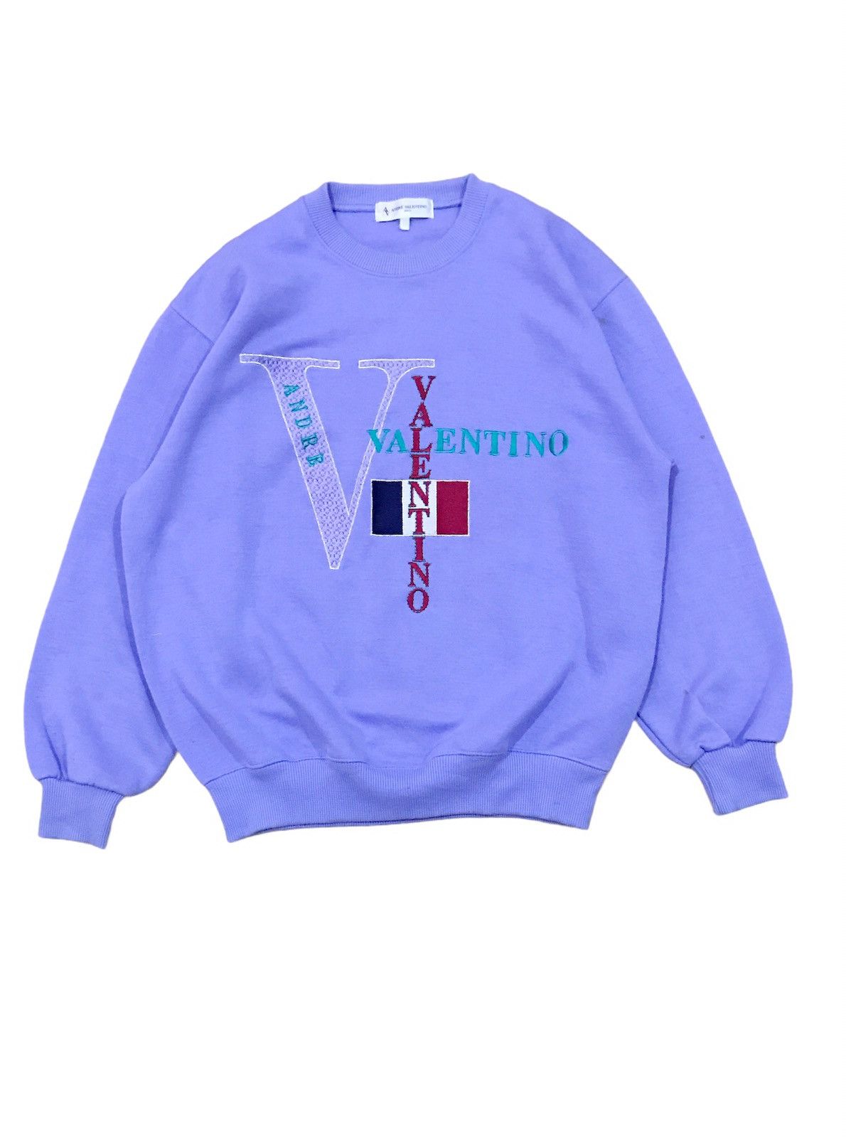 Valentino Vintage Andre Valentino Big Logo Sweatshirt Size US S / EU 44-46 / 1 - 1 Thumbnail