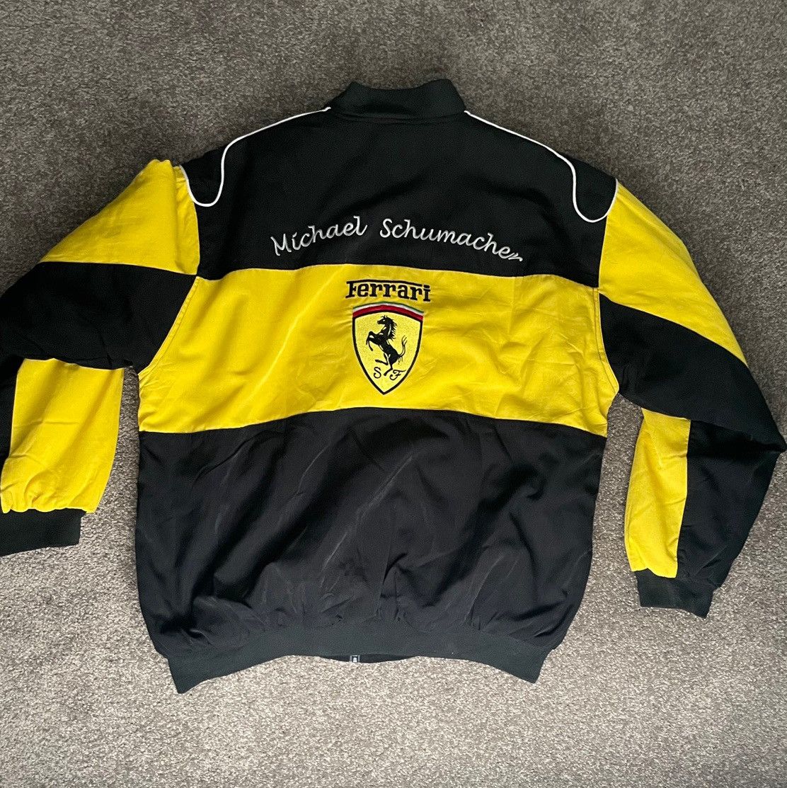 Ferrari Vintage Micheal Schumacher yellow Ferrari F1 jacket