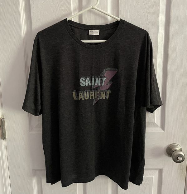 Saint Laurent Paris Saint Laurent Lightning Bolt T Shirt Grailed