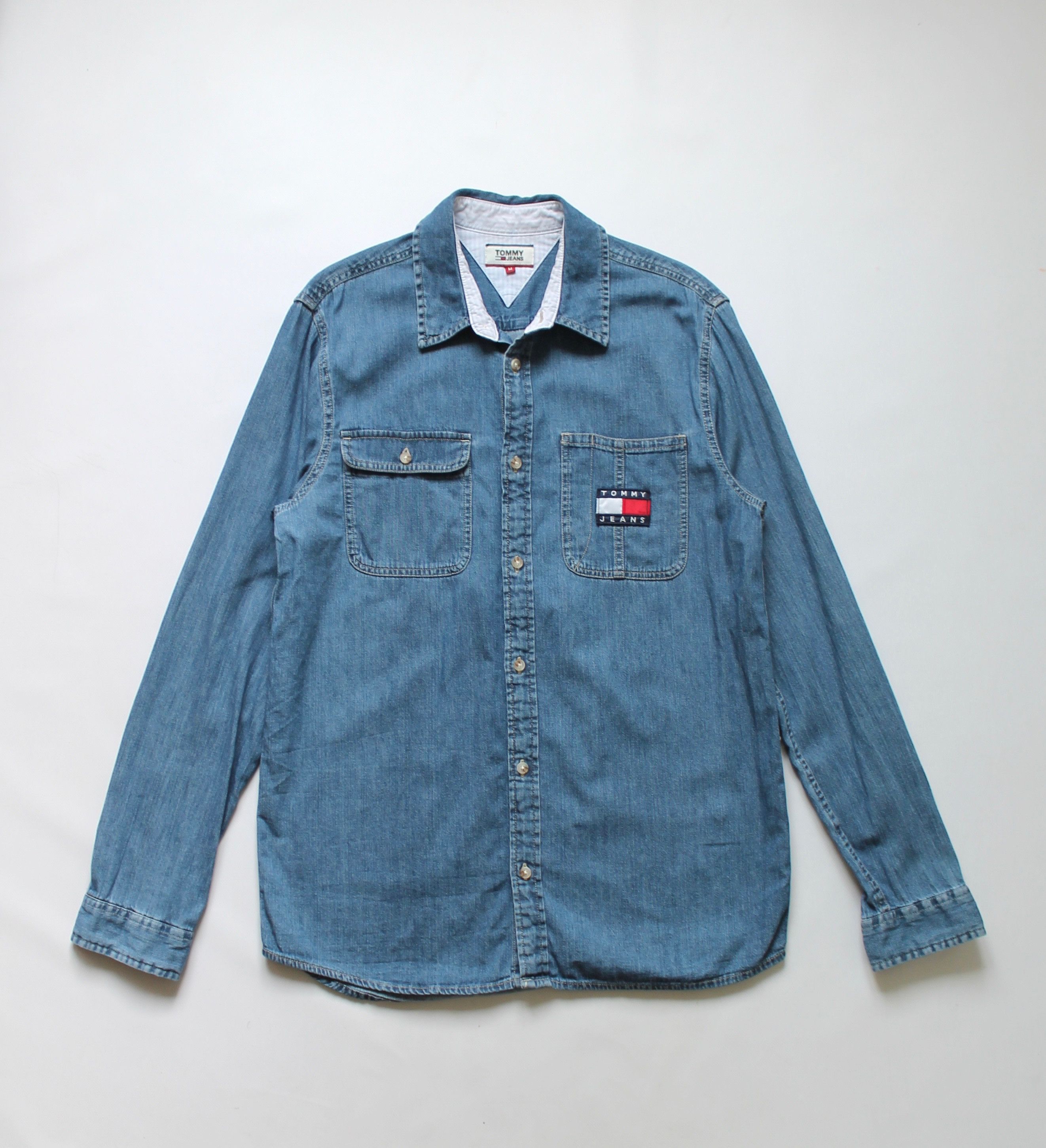 Tommy Hilfiger TOMMY HILFIGER Denim Shirt Blue Size US M / EU 48-50 / 2 - 2 Thumbnail
