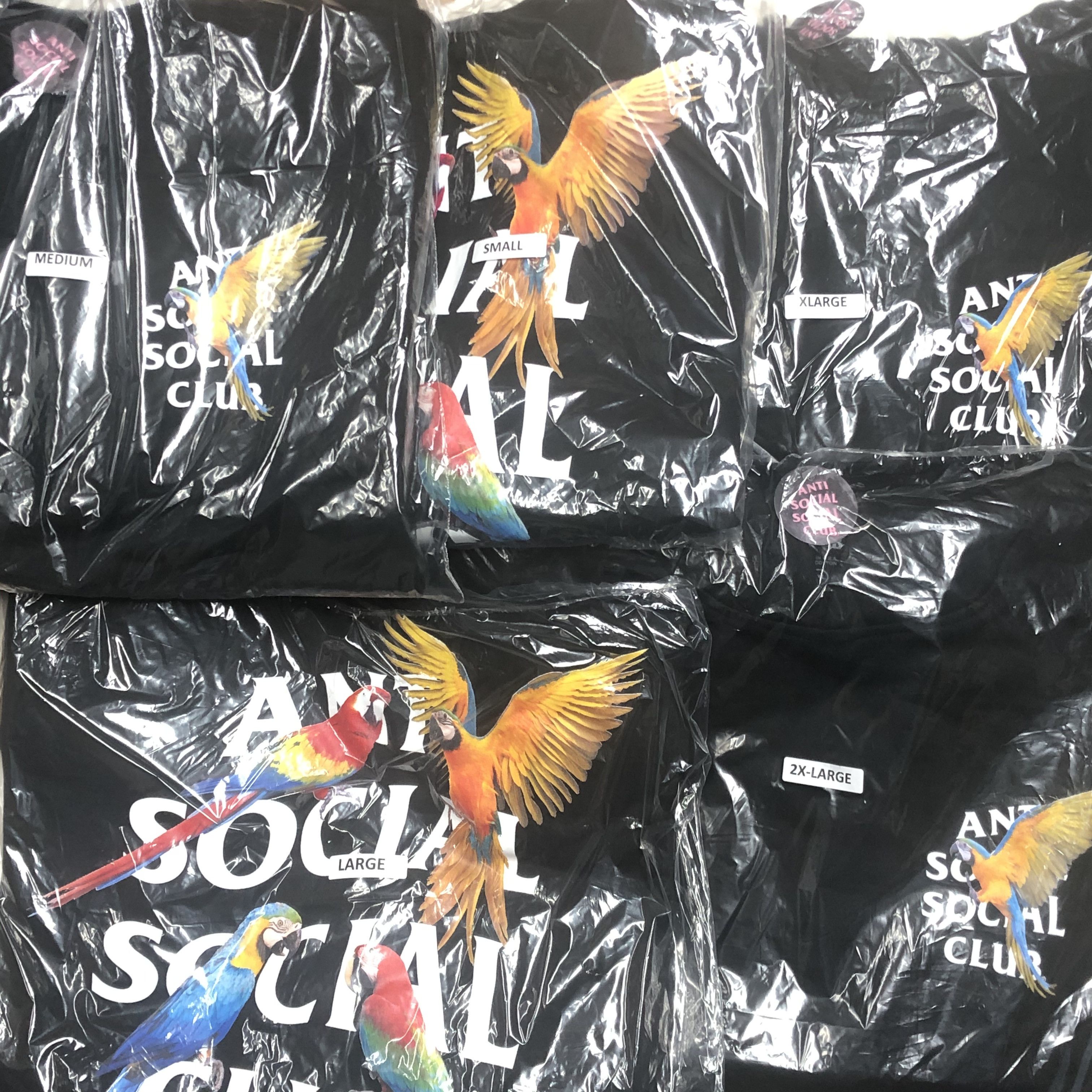 Anti Social Social Club DS White ASSC Parrot Colombia Black Hoodie Bape kith kaws Size US S / EU 44-46 / 1 - 2 Thumbnail