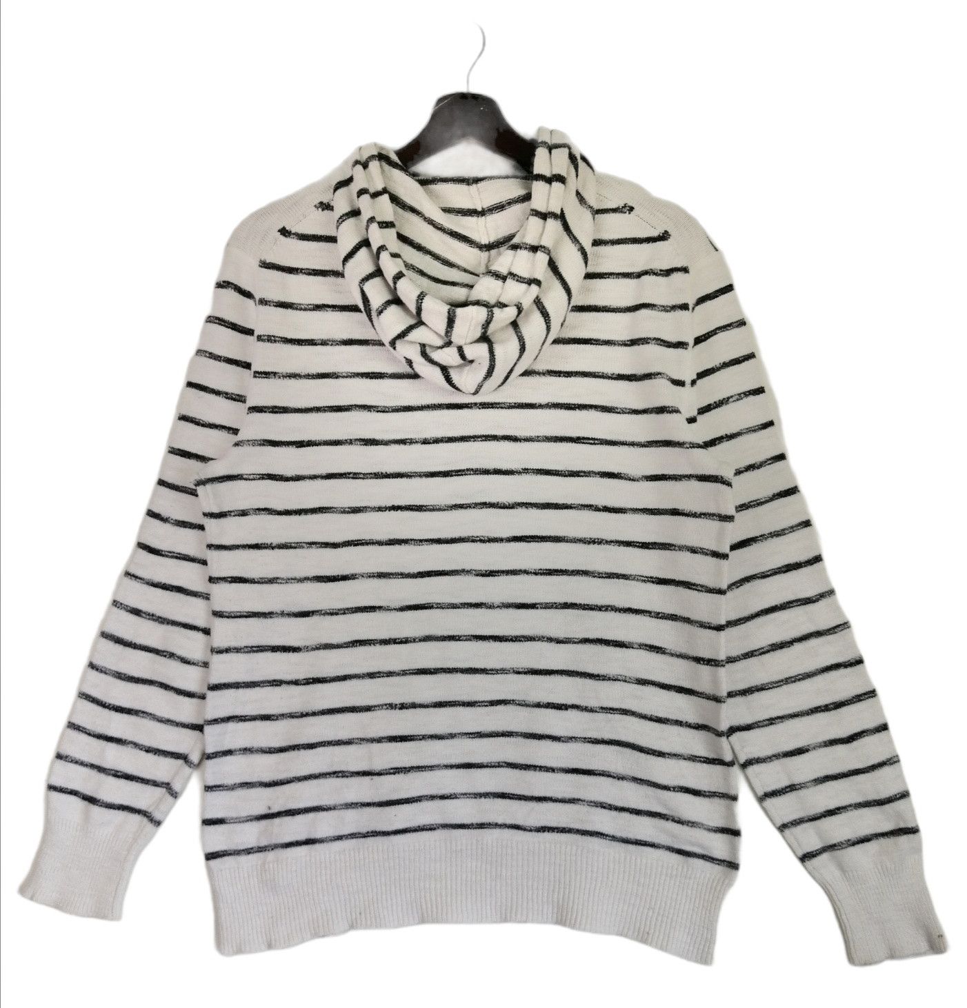 Gap Stripe Pullover Hoodie White