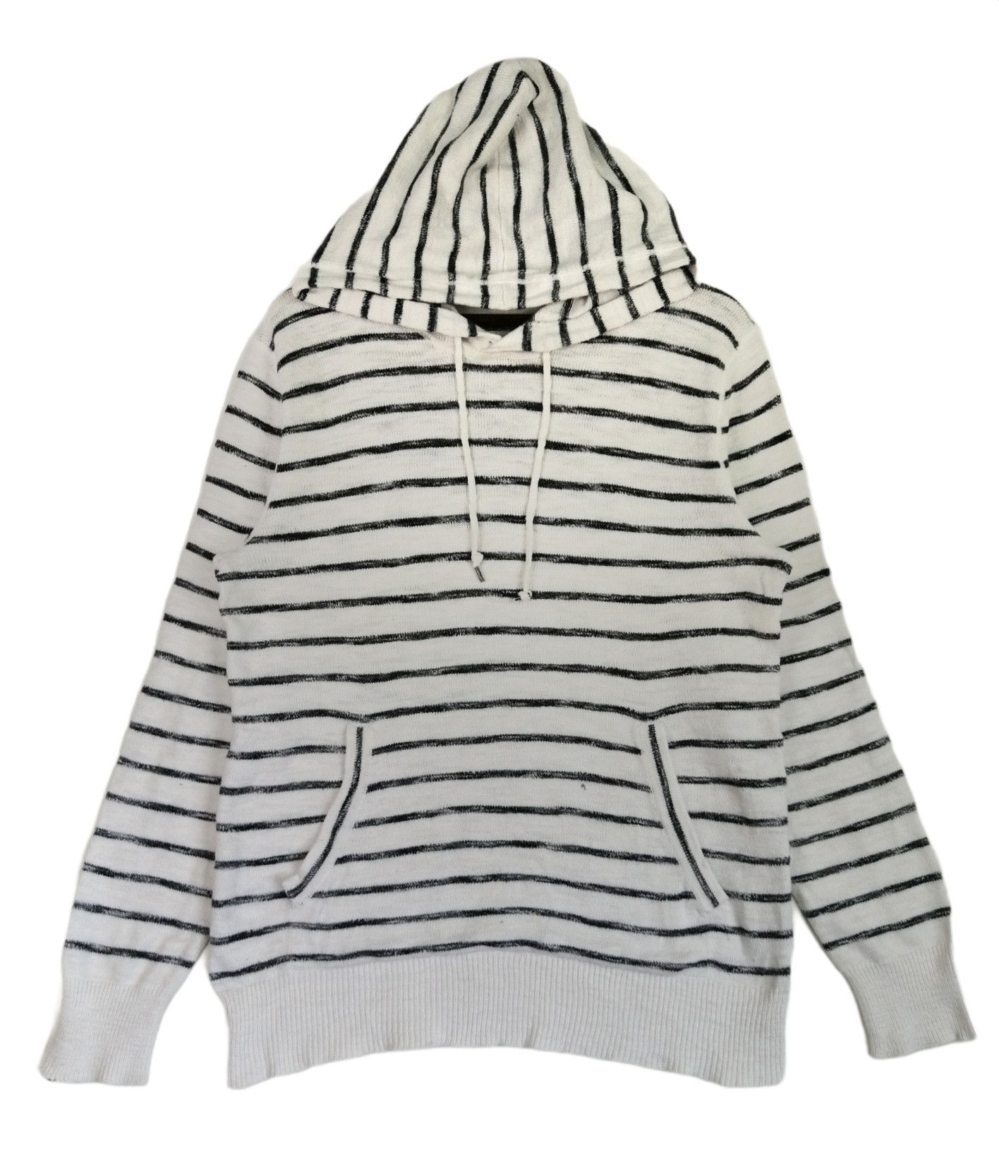 Gap Stripe Pullover Hoodie White