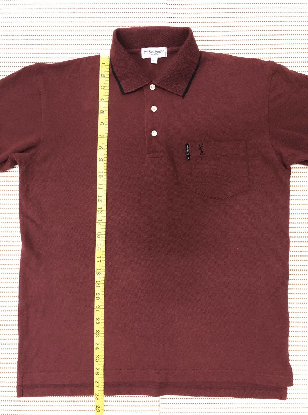 Yves Saint Laurent Yves Saint Laurent (YSL) Ringer Polo Shirt Size US L / EU 52-54 / 3 - 6 Thumbnail