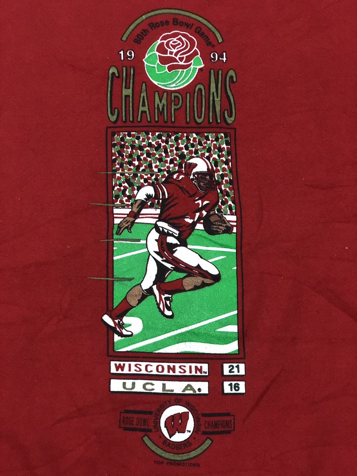 Jerzees Vintage Sweatshirt University of Winconsin 1994 Size US XL / EU 56 / 4 - 2 Thumbnail
