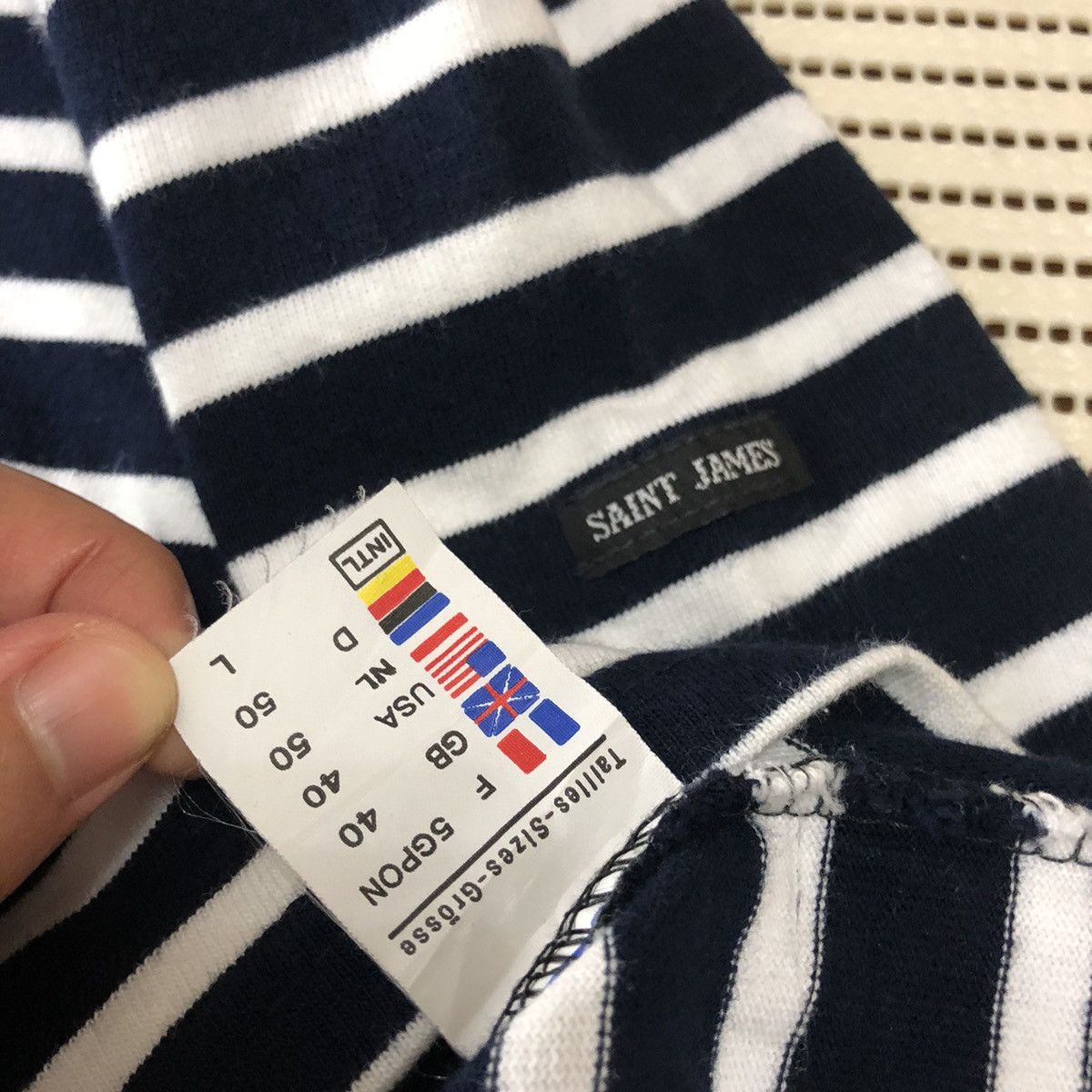 Saint James Saint James Long Sleeve Stripe Blue/ White Size US M / EU 48-50 / 2 - 10 Thumbnail