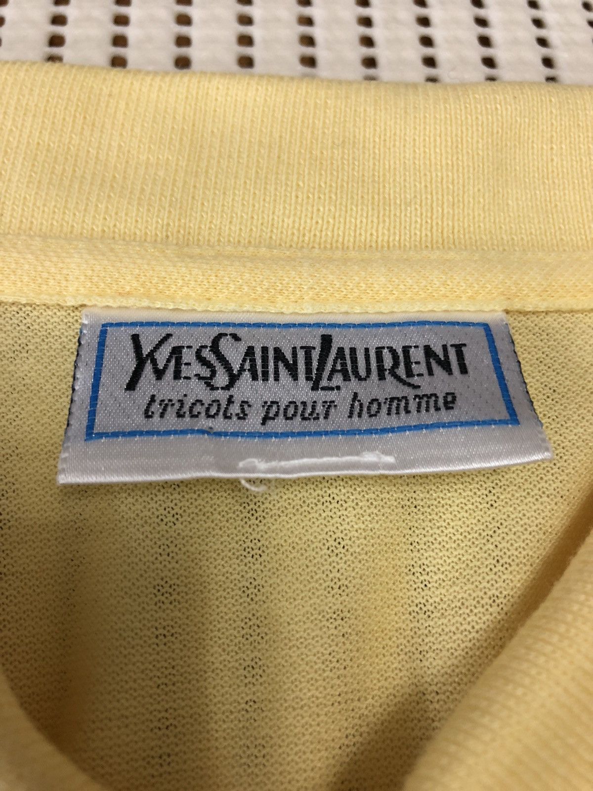 Yves Saint Laurent Yves Saint Laurent Polos Yellow with Multicolor Embroidered Size US L / EU 52-54 / 3 - 4 Thumbnail