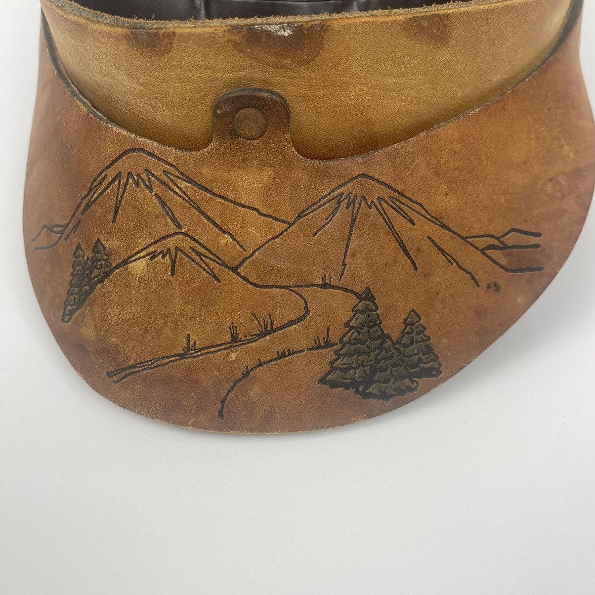 Genuine Leather Vintage Japan leather Kmrii visor hat Size ONE SIZE - 2 Thumbnail
