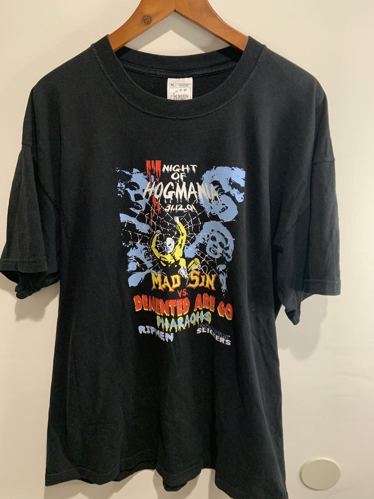 Vintage Night of Hogmania Mad Sin vs Demented are go band tee | Grailed