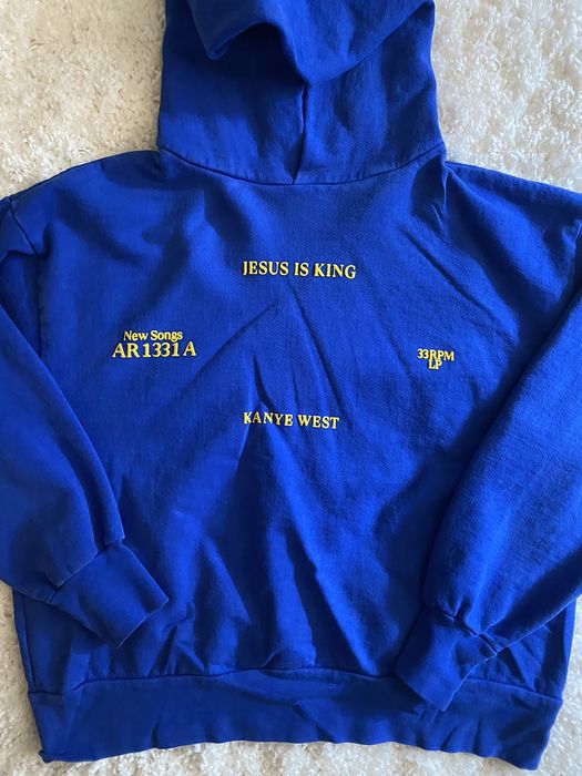 Kanye West Jesus is King Blue Vinyl Hoodie Kanye West | Grailed