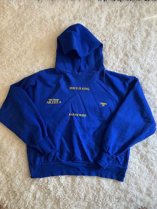 Kanye West Jesus is King Blue Vinyl Hoodie Kanye West | Grailed