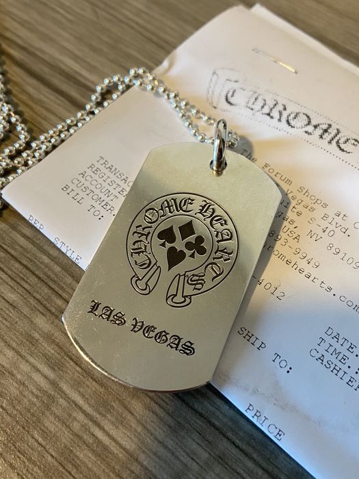 Chrome Hearts RARE Chrome Hearts Las Vegas Exclusive Dog Tag Chain