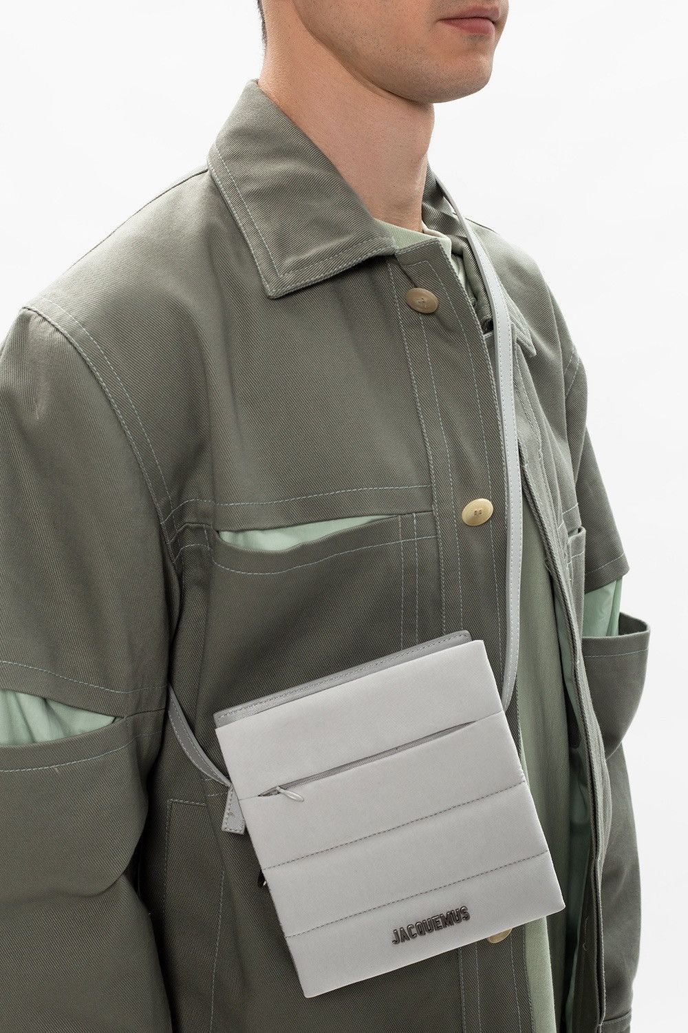 Jacquemus Le Carre Crossbody Bag Grey White Grailed