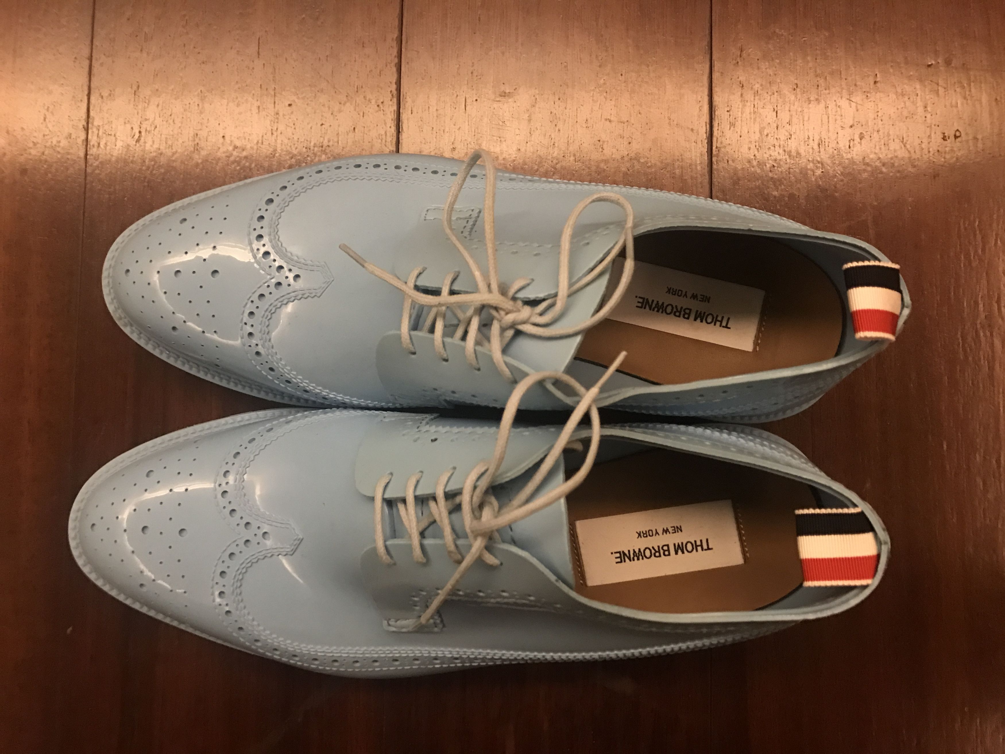 Thom Browne $1,424 patent rubber baby blue shoes Size US 9 / EU 42 - 4 Thumbnail