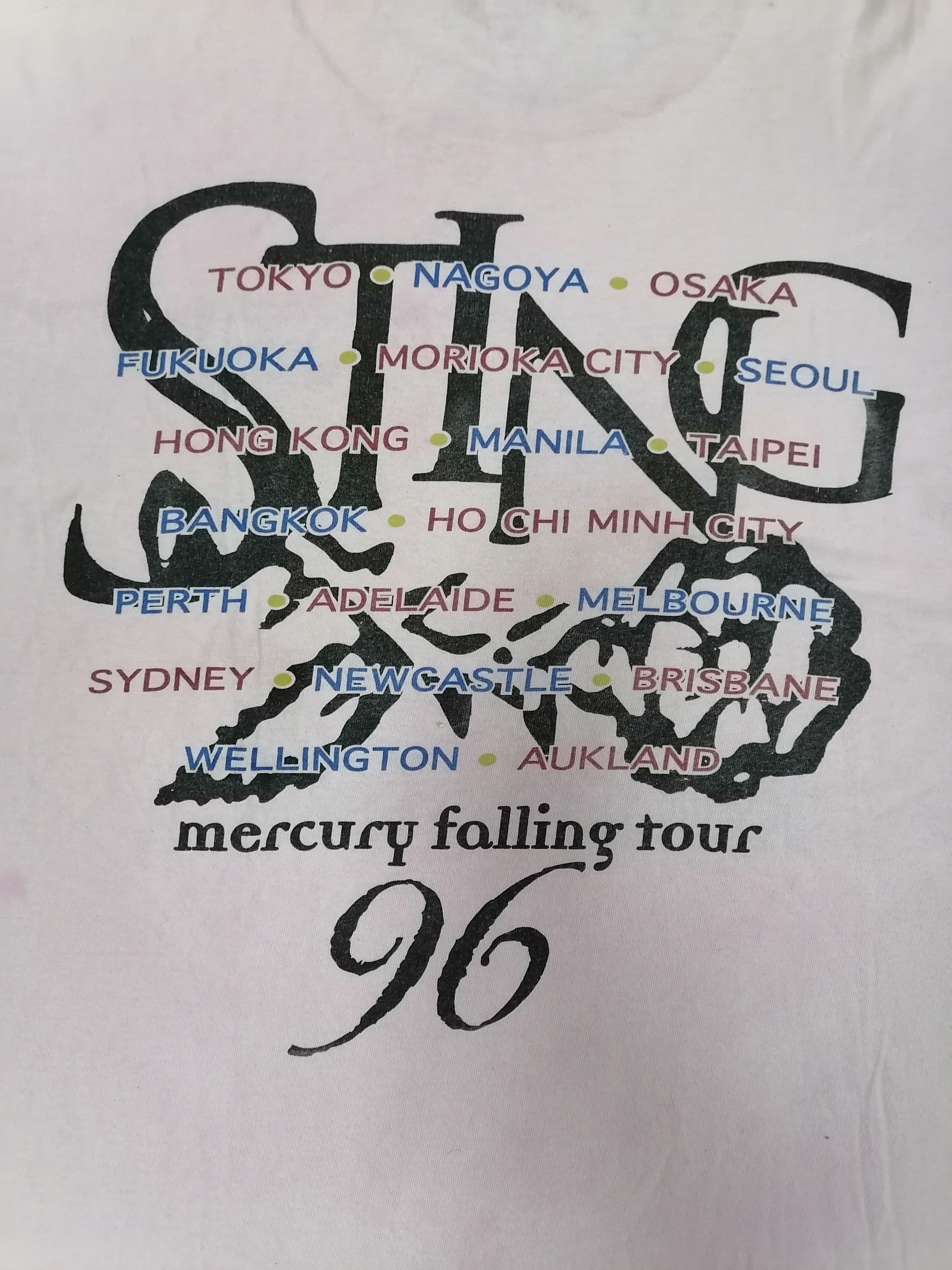 Band Tees × Sting Vintage Sting Mercury Falling Tour 96 T-shirt Size US L / EU 52-54 / 3 - 8 Thumbnail