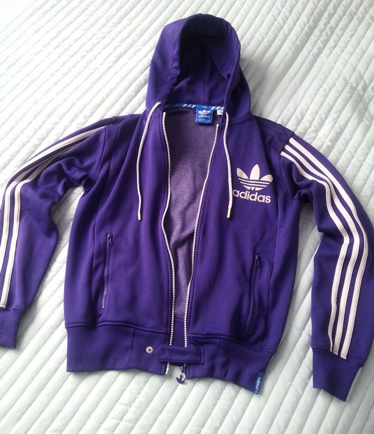 Purple adidas hoodie womens on sale