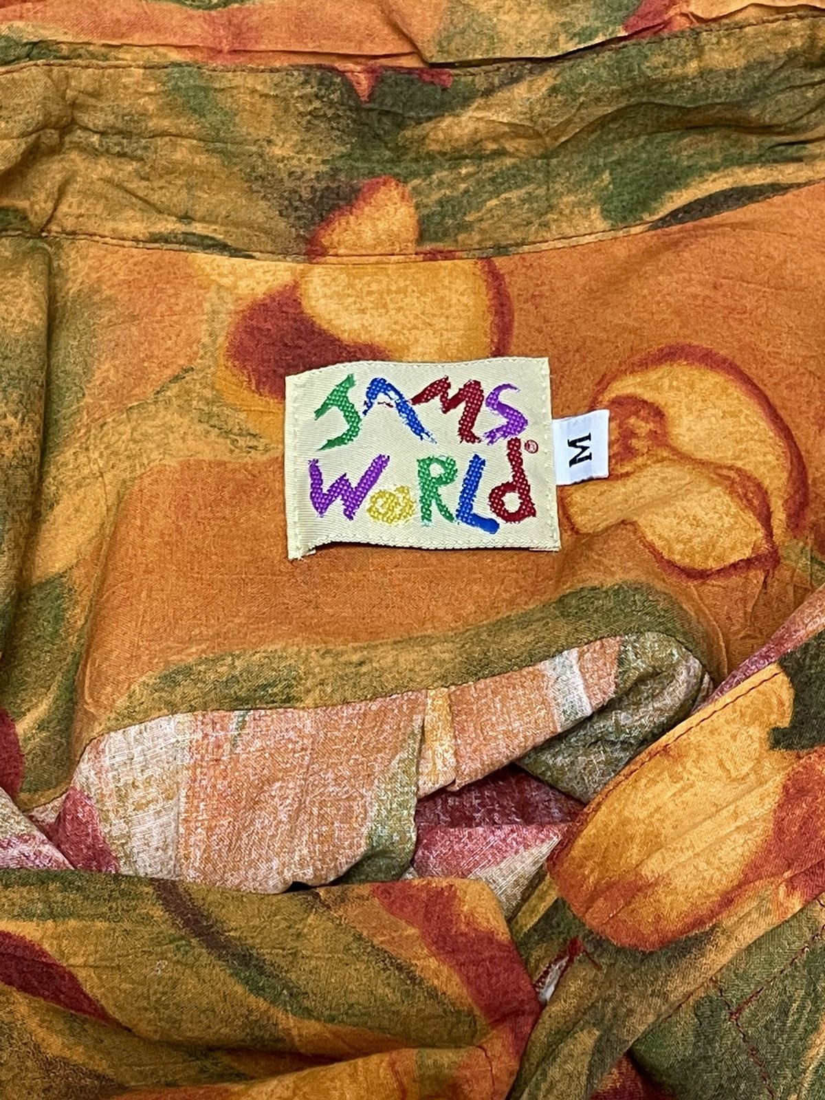 Jams World RARE! JAMS WORLD Full Print Flower Hawaii Rayon Shirt Size US M / EU 48-50 / 2 - 5 Thumbnail