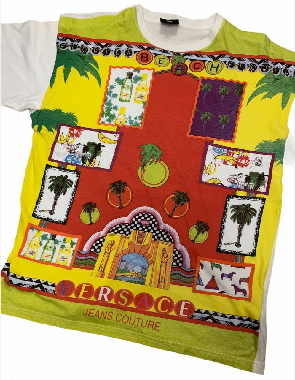 Versace Vintage Versace Florida Beach Pop Art Tshirt Size US L / EU 52-54 / 3 - 1 Thumbnail