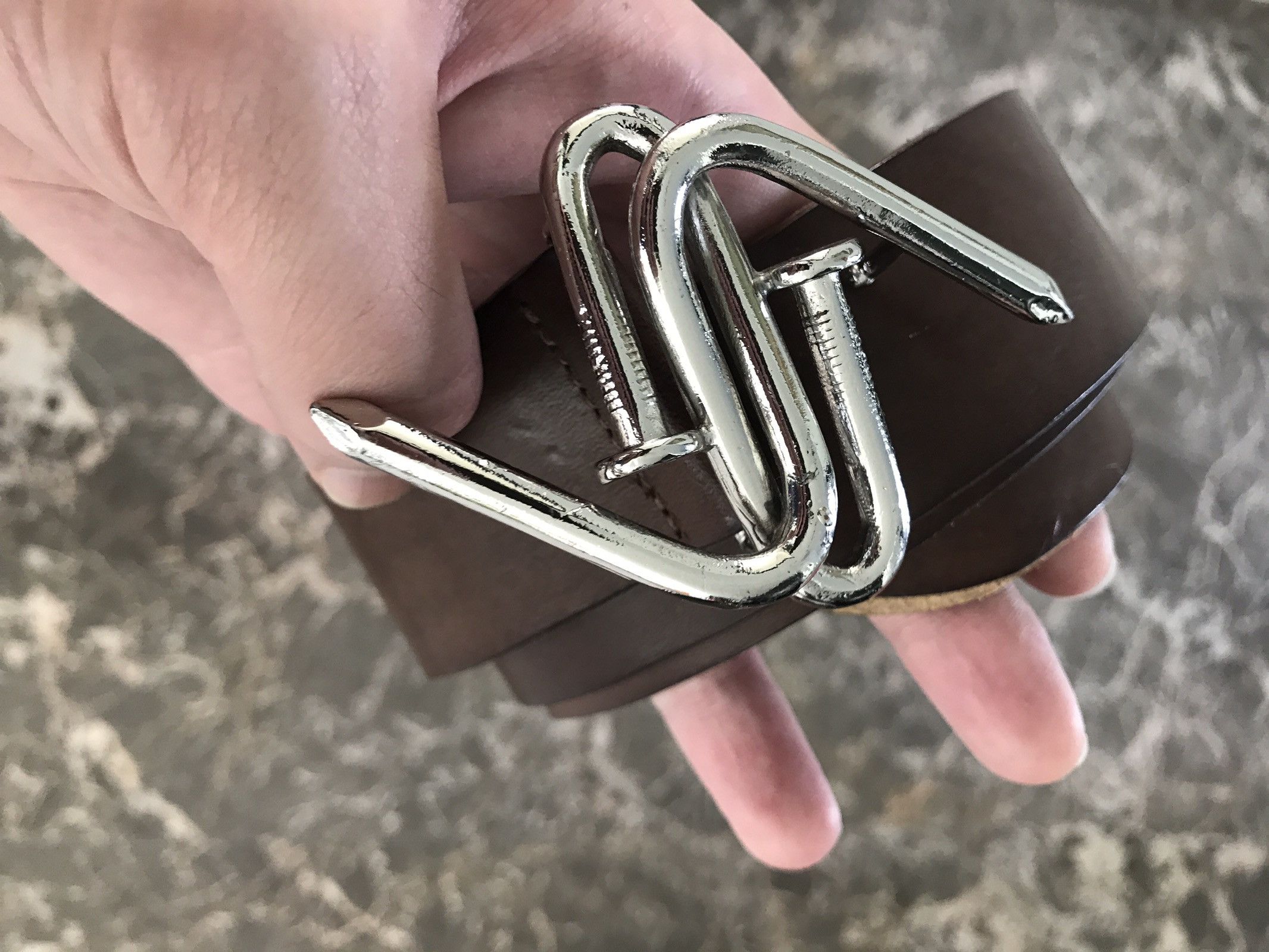 新品 Maison Margiela Clip buckle belt ブラウン Maison Margiela Leather Belt | Brown | FARFETCH JO