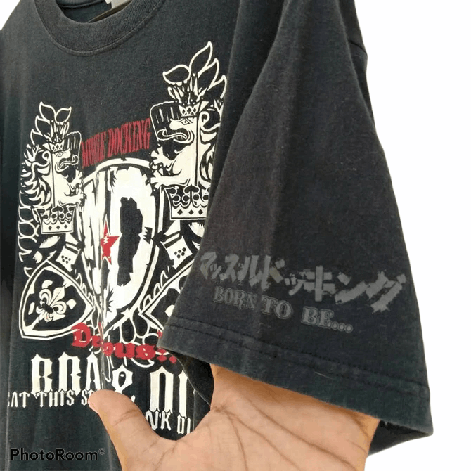 Japanese Brand 🔥 Nice Sunfaded BRASS & OI! PUNK DINNER TEE Size US L / EU 52-54 / 3 - 3 Thumbnail