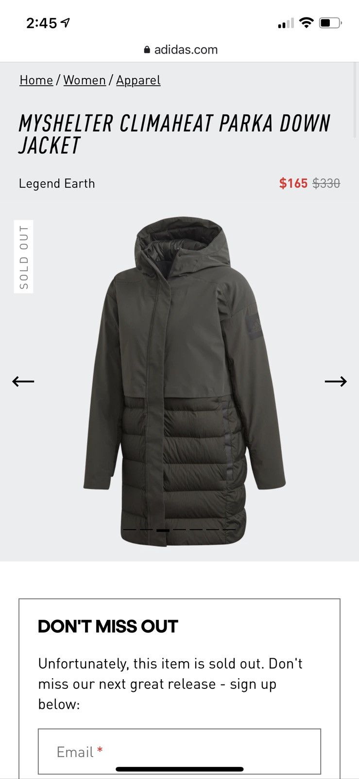 Myshelter store climaheat parka