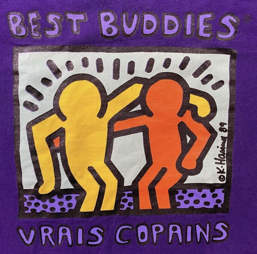 Keith Haring × Vintage 🟣VINTAGE “BEST BUDDIES” VRAIS COPAINS TEE 89’(KEITH HARING) Size US S / EU 44-46 / 1 - 1 Thumbnail