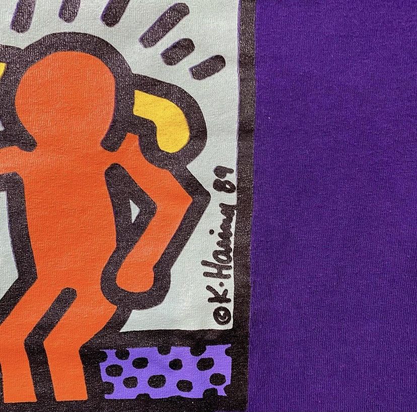 Keith Haring × Vintage 🟣VINTAGE “BEST BUDDIES” VRAIS COPAINS TEE 89’(KEITH HARING) Size US S / EU 44-46 / 1 - 3 Thumbnail