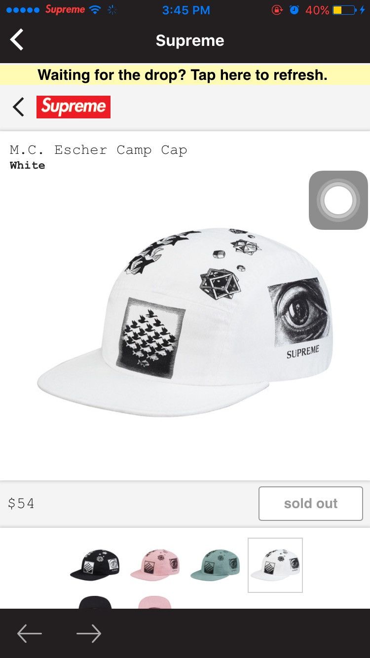 Supreme store MC Escher Hat White