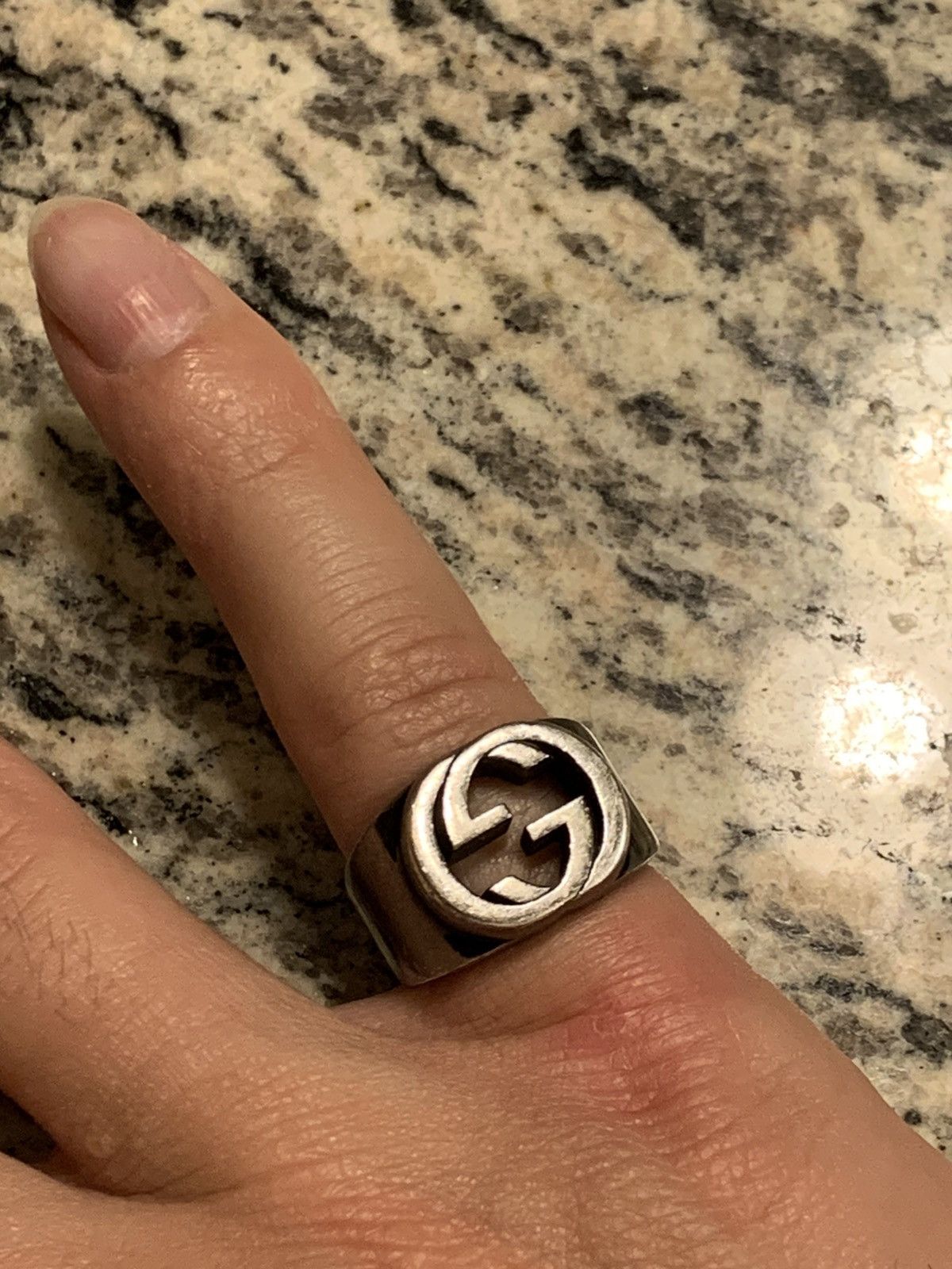 Gucci GG Sterling Silver Ring