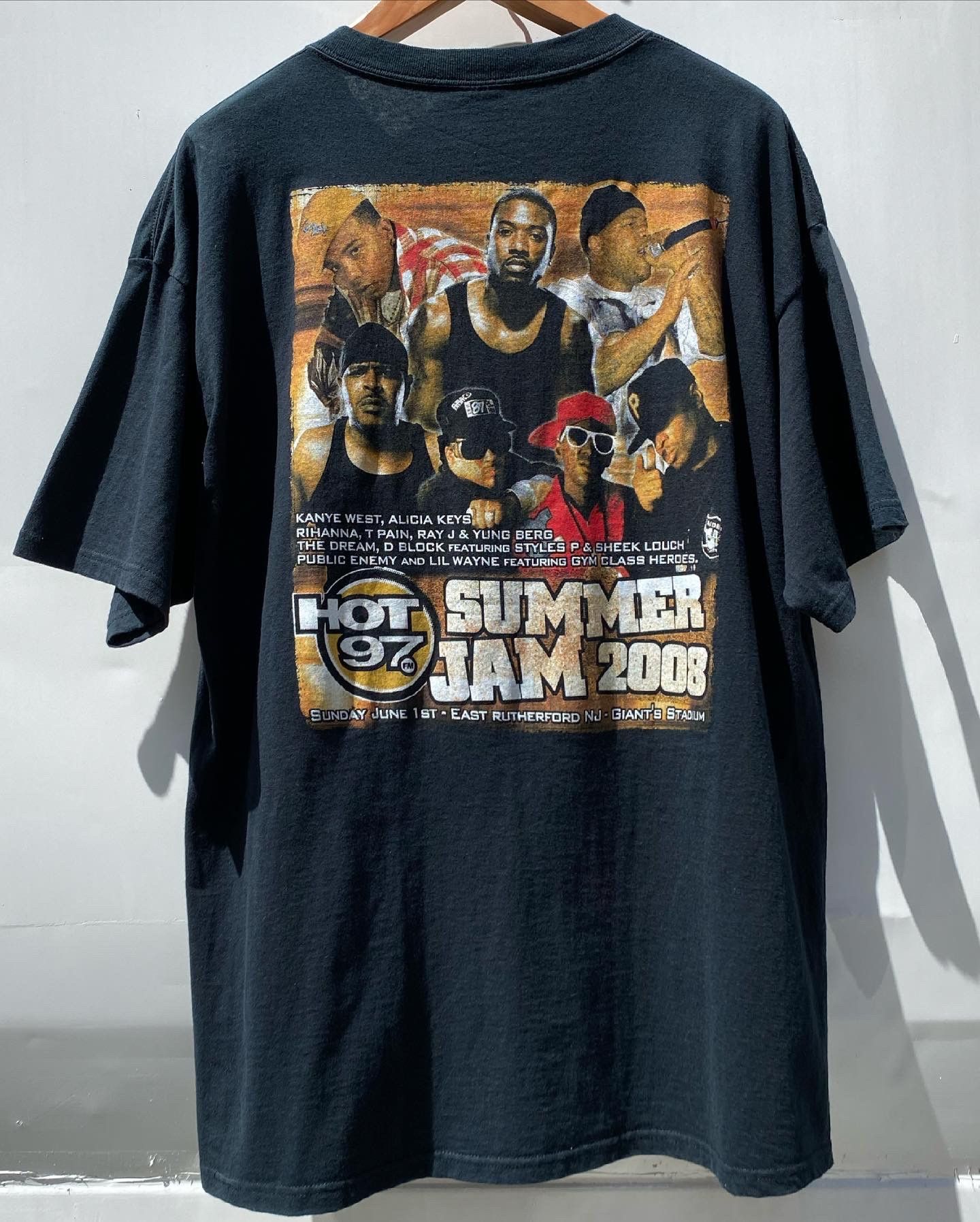 Hot 97 Summer Jam 2008 good Kanye Alicia Keys Rihana T-Pain D-Block Rap Tee T Shirt M