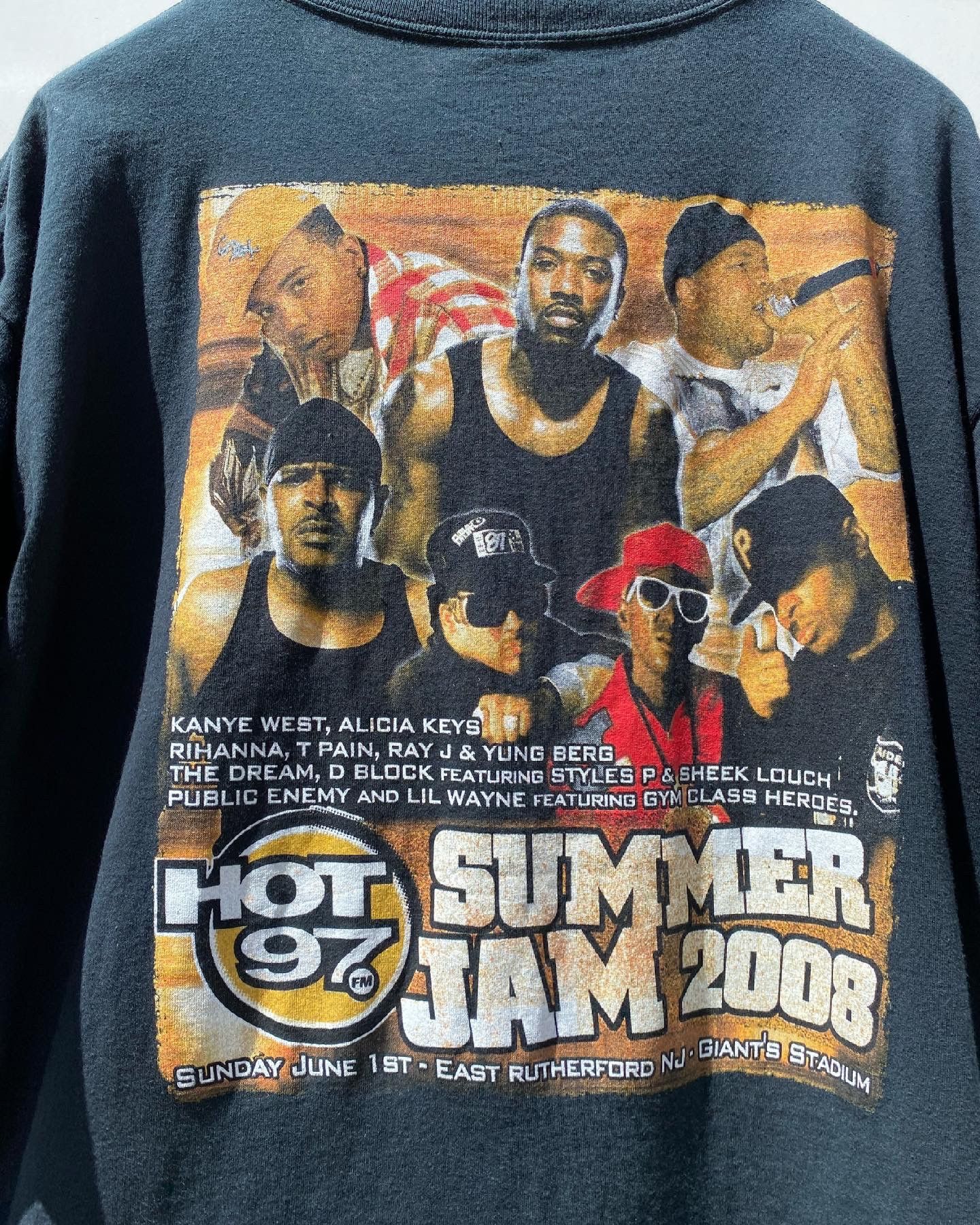 Hot 97 Summer Jam 2008 Kanye Alicia Keys Rihana T-Pain D-Block Rap popular Tee T Shirt M