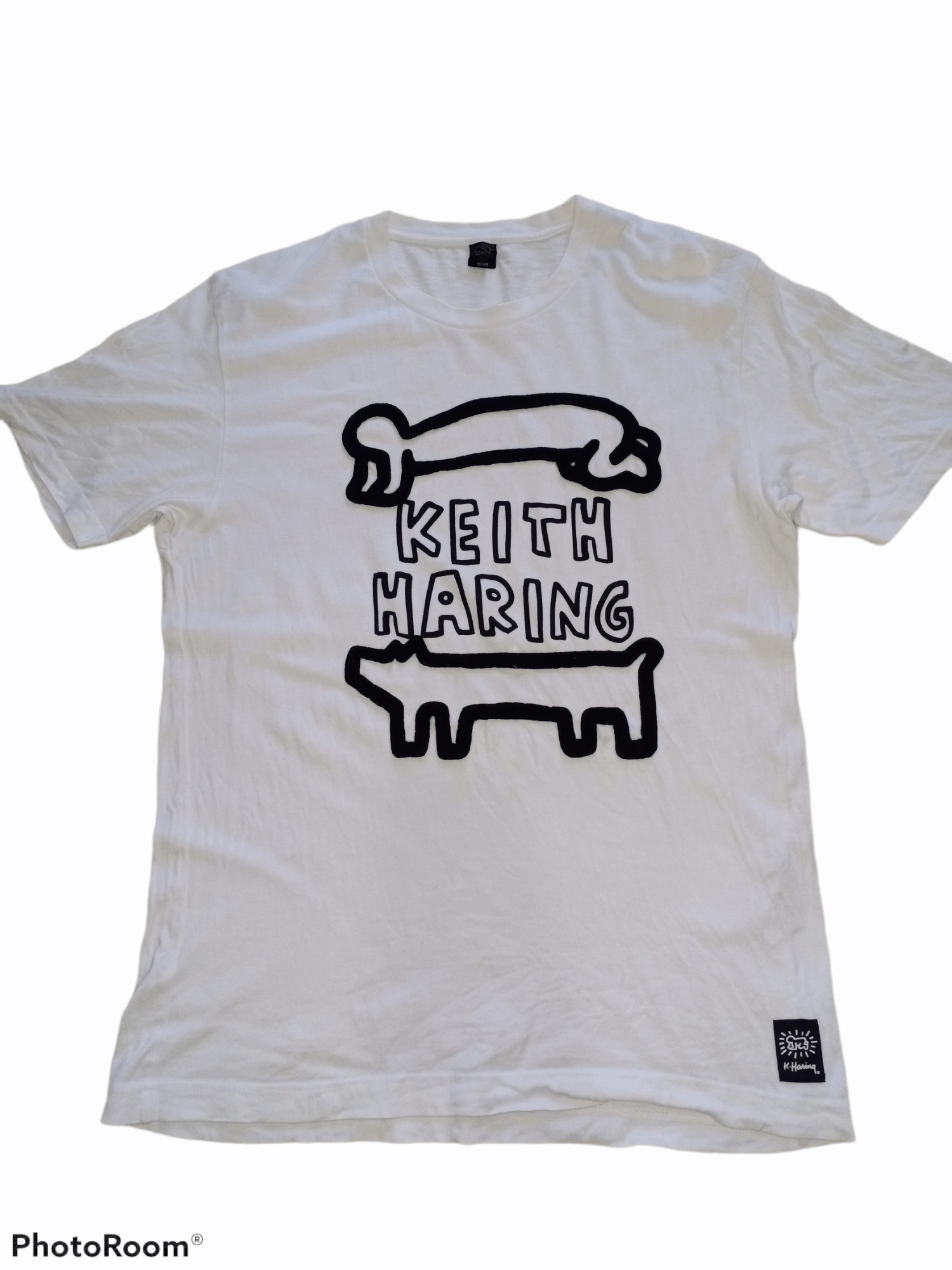 Keith Haring Pop Art Man Dog Tee Shirt UT