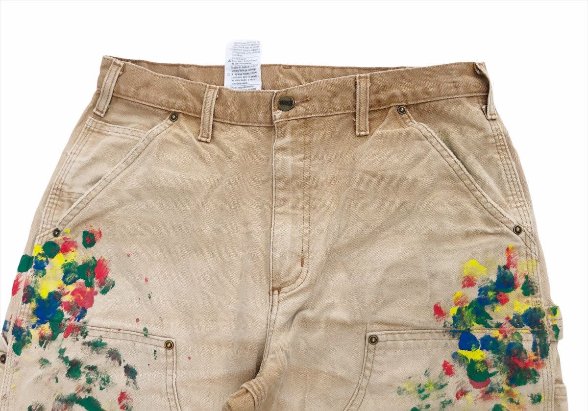 Carhartt × Carhartt Wip 💥Mega Rare!!!⚡️Carhatt Double Knee Custom Painted Carpenters Size US 31 - 5 Thumbnail