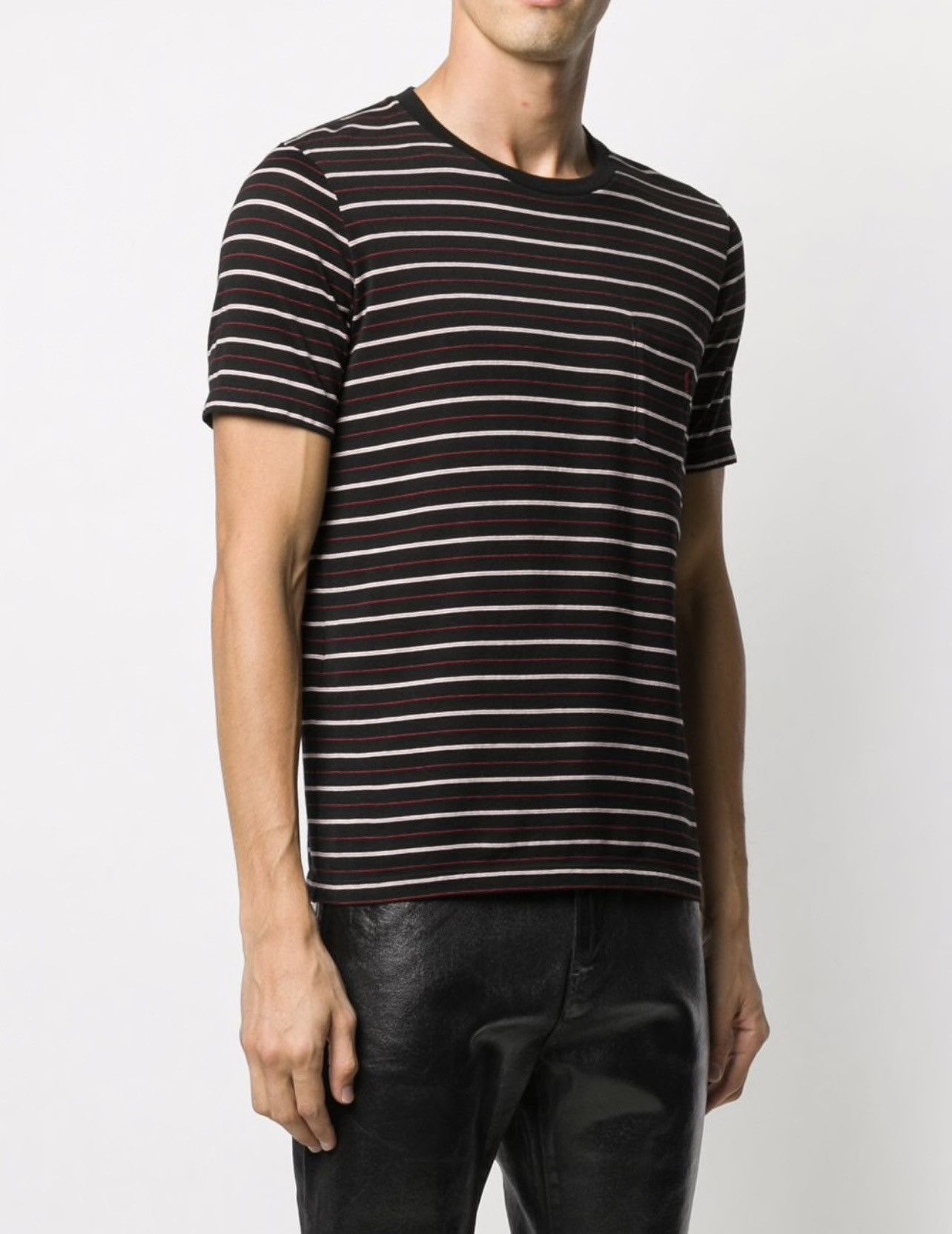 Saint Laurent Paris SAINT LAURENT VINTAGE STRIPED TEE Size US XL / EU 56 / 4 - 2 Thumbnail