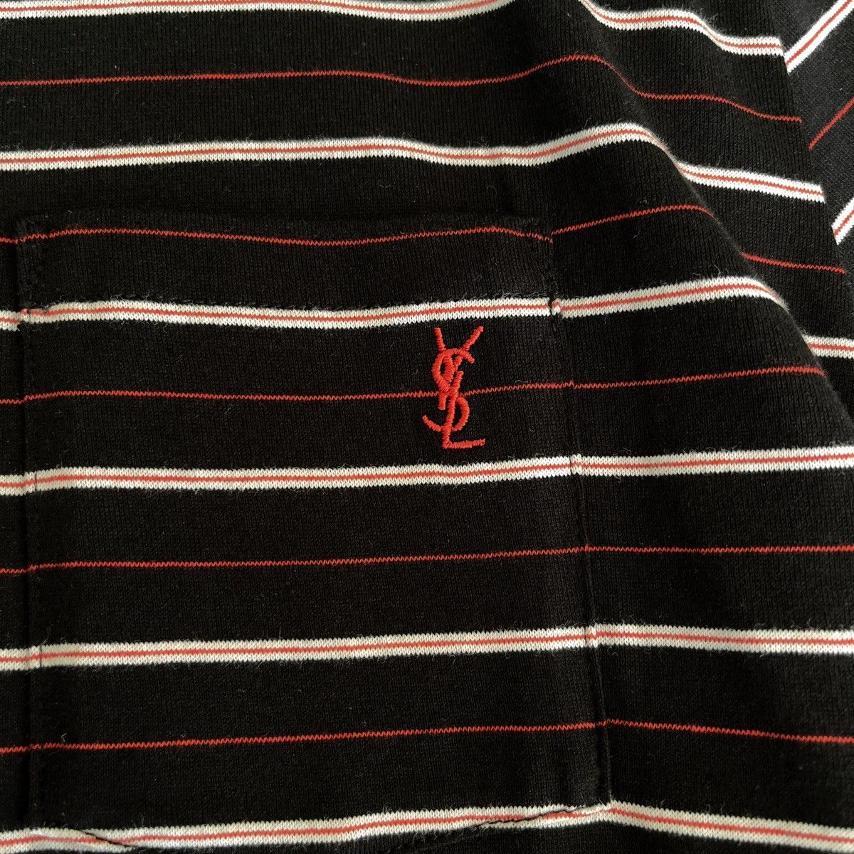 Saint Laurent Paris SAINT LAURENT VINTAGE STRIPED TEE Size US XL / EU 56 / 4 - 6 Thumbnail
