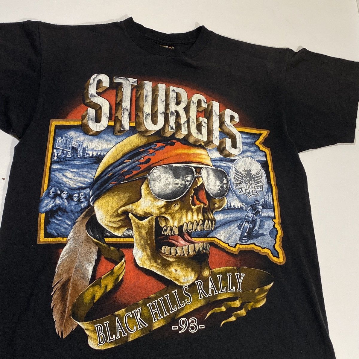 Harley Davidson × Vintage 93’ Sturgis 3D Emblem Tee Size US XL / EU 56 / 4 - 2 Thumbnail