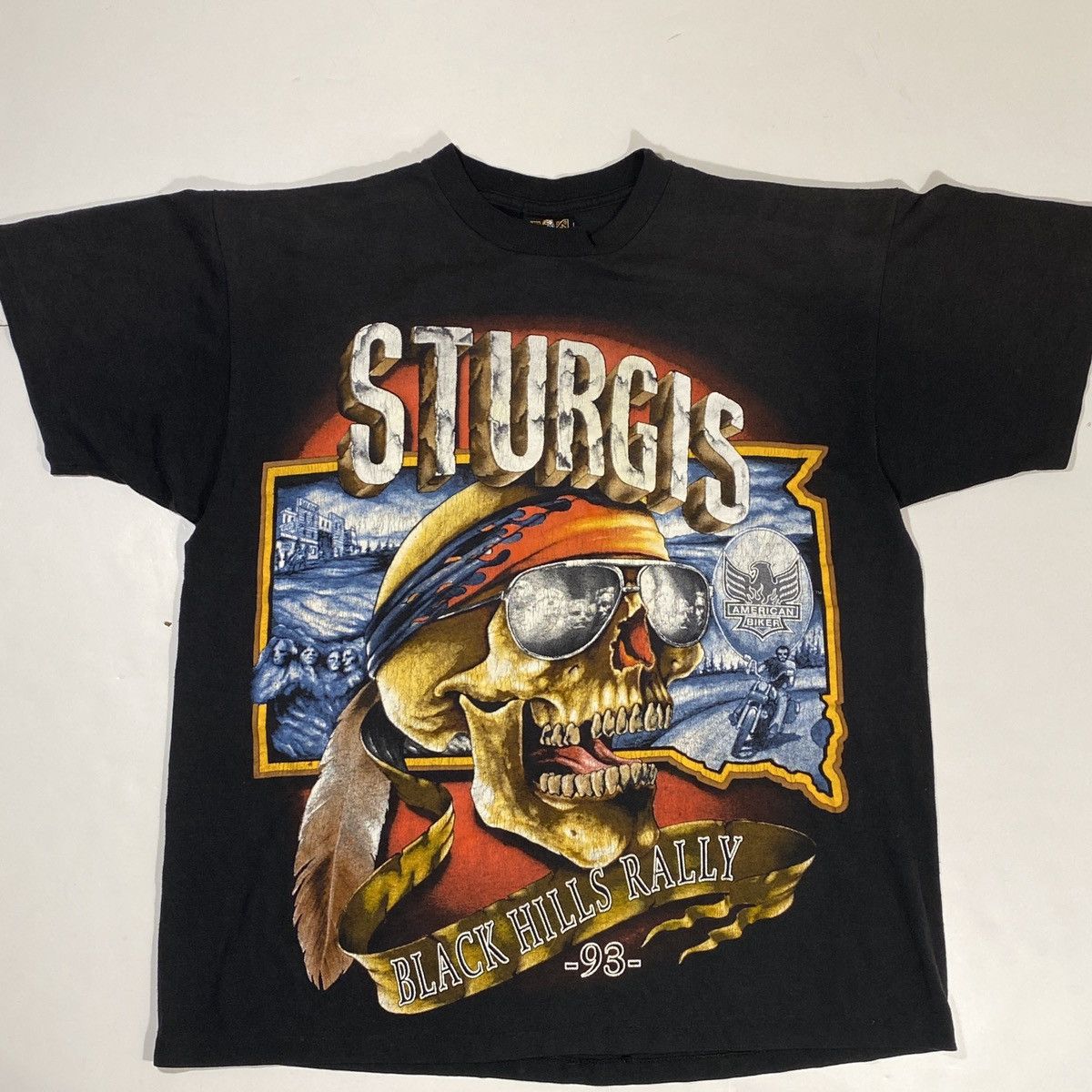 Harley Davidson × Vintage 93’ Sturgis 3D Emblem Tee Size US XL / EU 56 / 4 - 1 Thumbnail