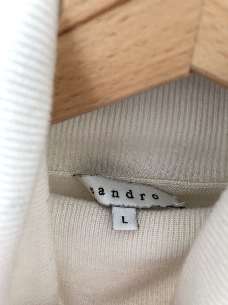 Sandro Ivory Silk Blend Rollneck Size US M / EU 48-50 / 2 - 3 Thumbnail