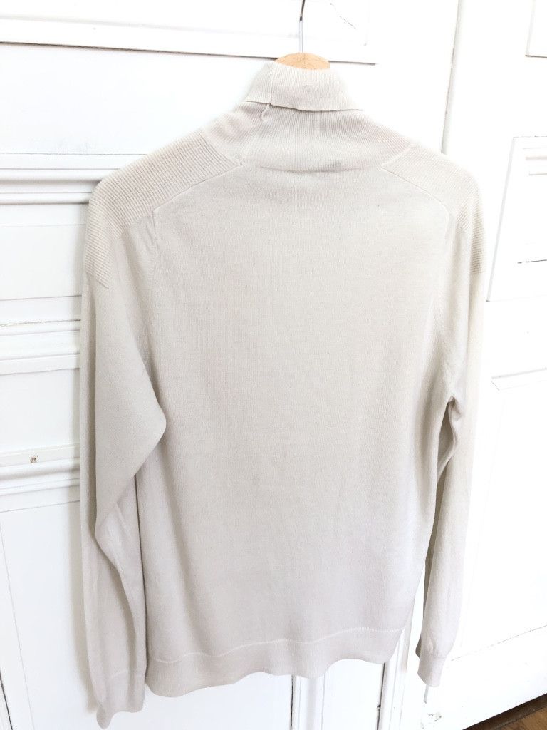 Sandro Ivory Silk Blend Rollneck Size US M / EU 48-50 / 2 - 4 Thumbnail