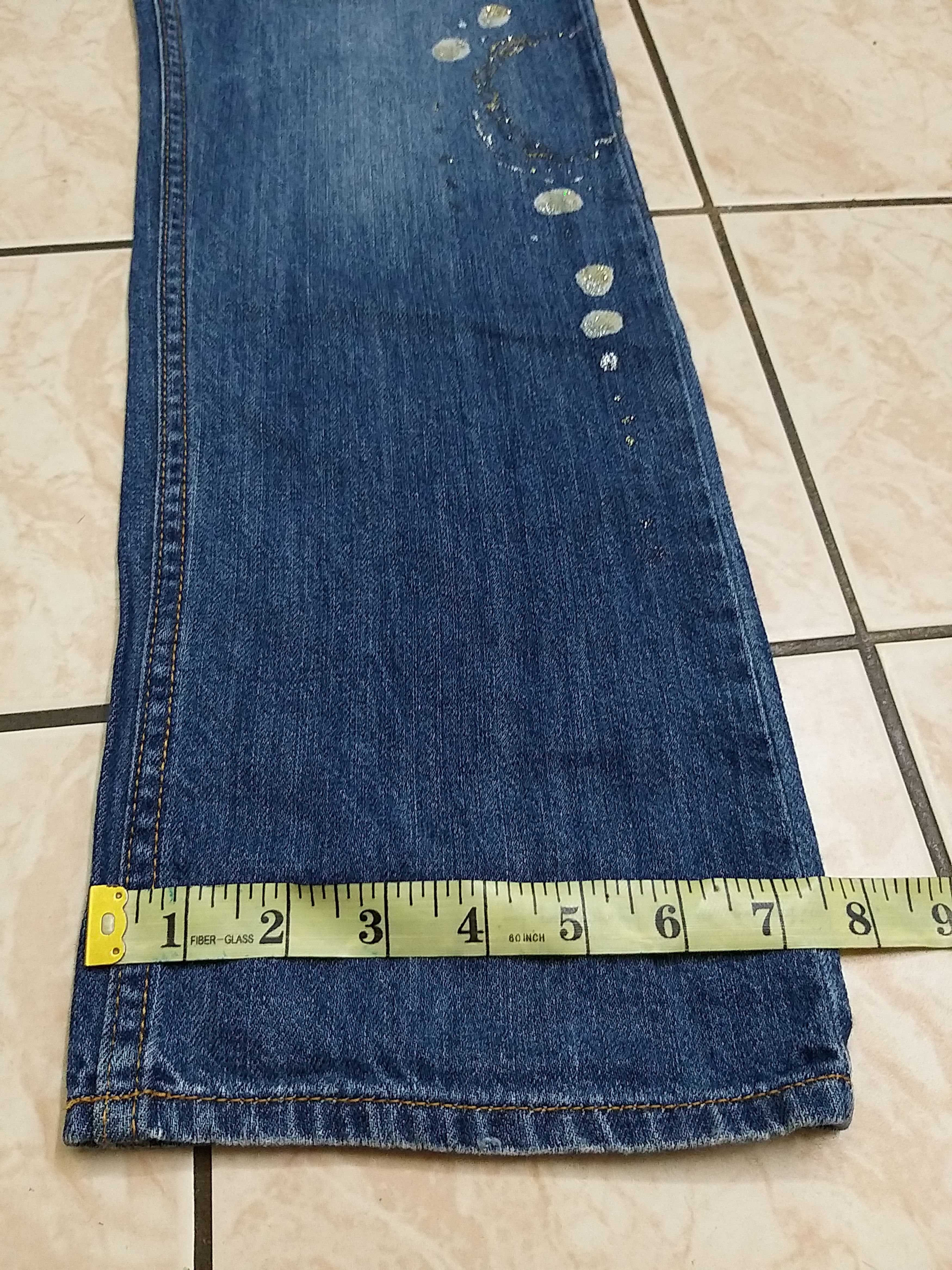 Issey Miyake ICONIC🔥ISSEY MIYAKE TSUMORI CHISATO PRINTED JEANS Size US 31 - 10 Thumbnail