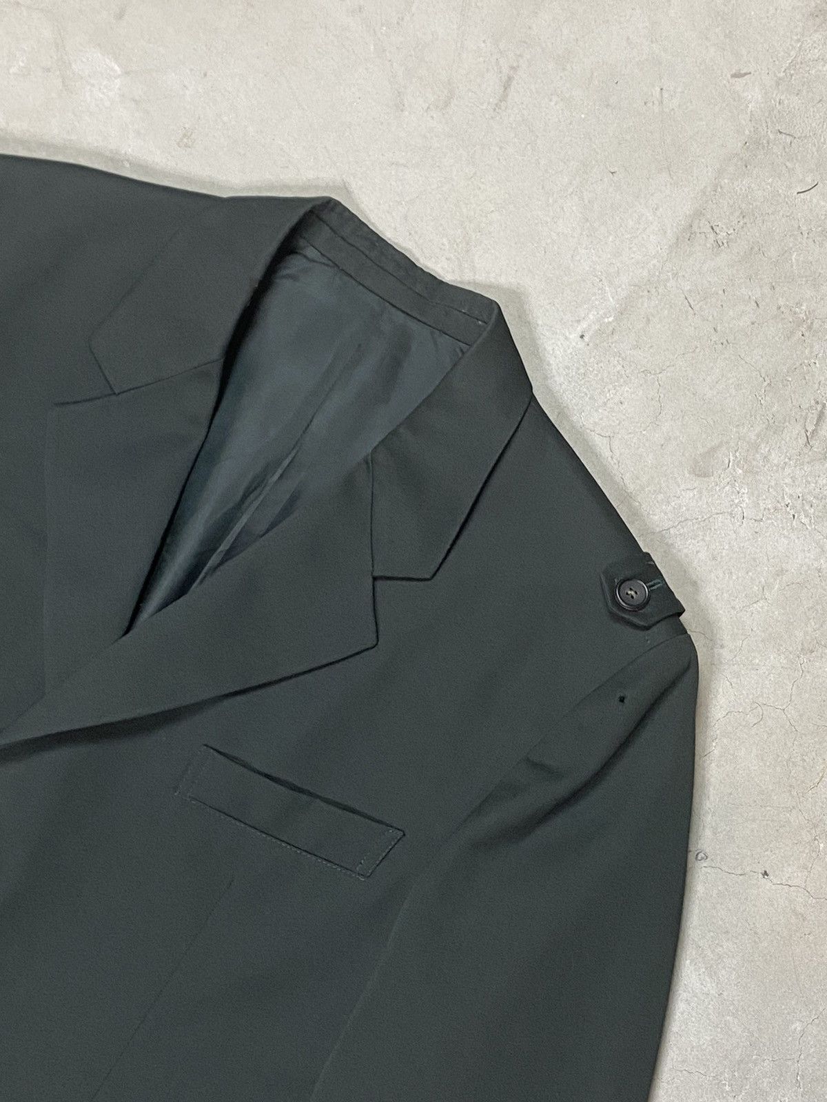 Yohji Yamamoto 80’s YYPH Insanely Rare Green Wool Gab Military Blazer Size US M / EU 48-50 / 2 - 4 Thumbnail